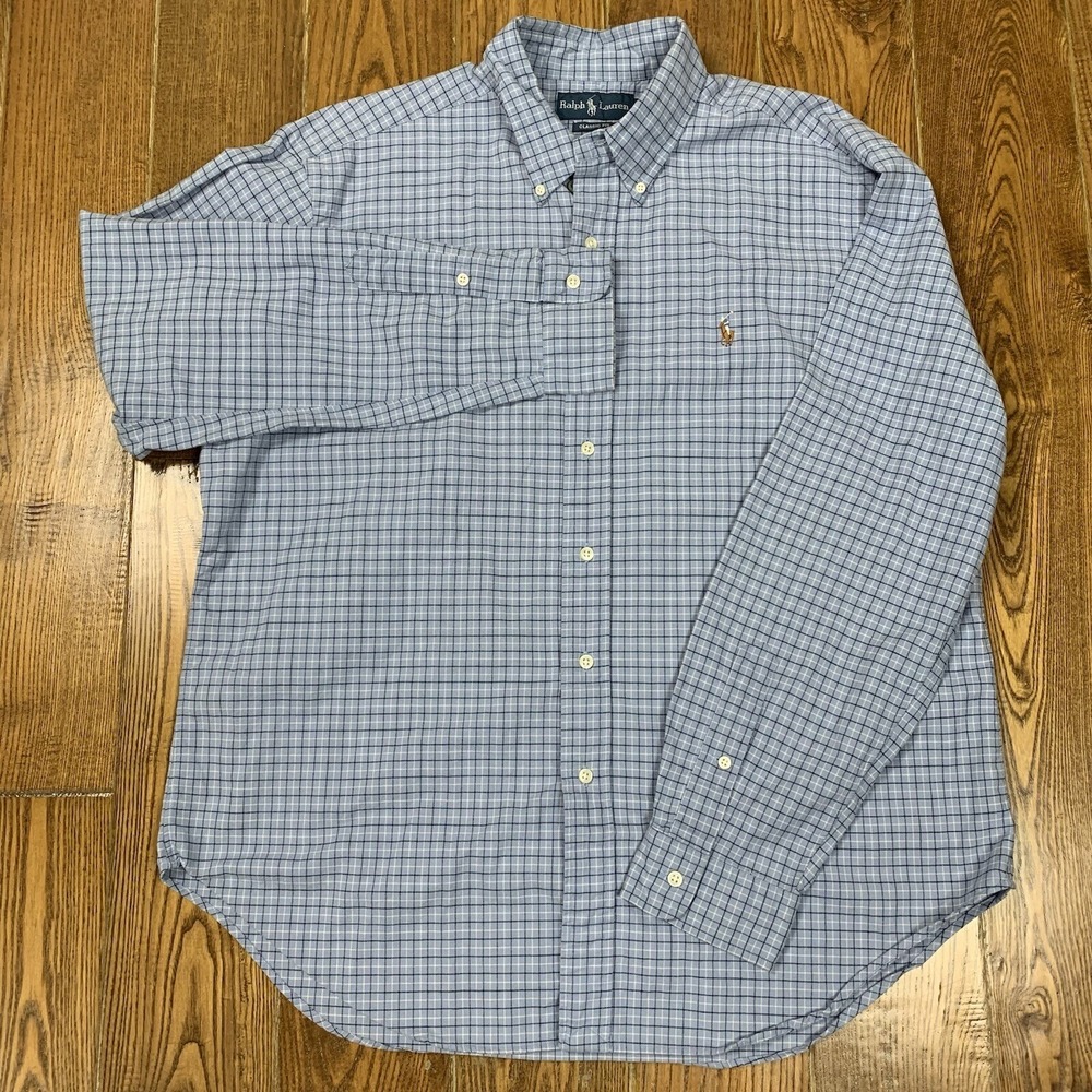 Polo Ralph Lauren Mens XL Multi-Color Check Button Down Shirt Long Sleeve - Picture 2 of 8
